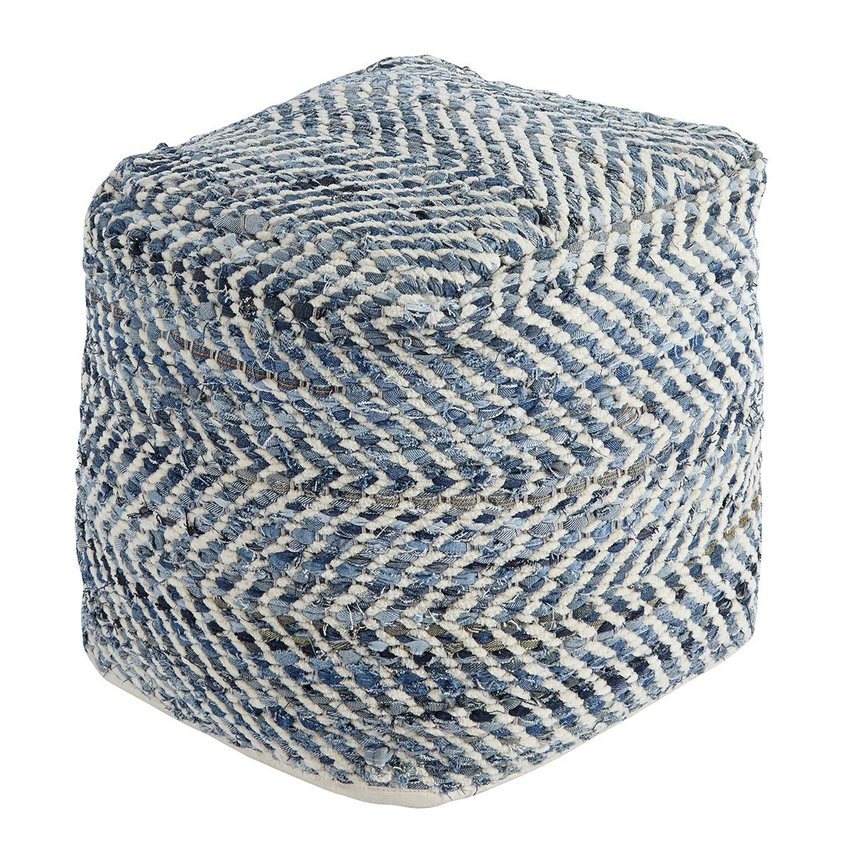 Chevron Pouf