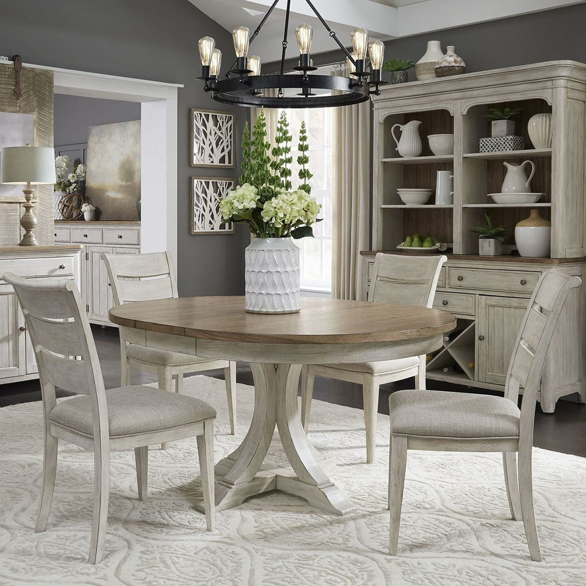 Roanoak 5 Piece Oval Dining Room Set