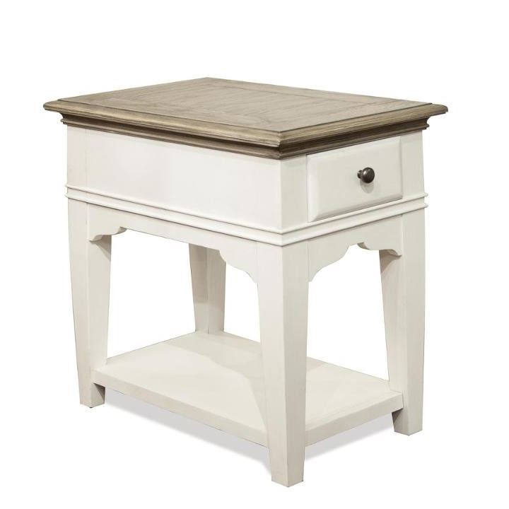 Myra White Chairside Table