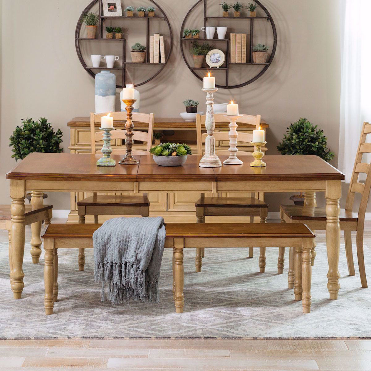 Quails Run Almond Table With 18" Leaf