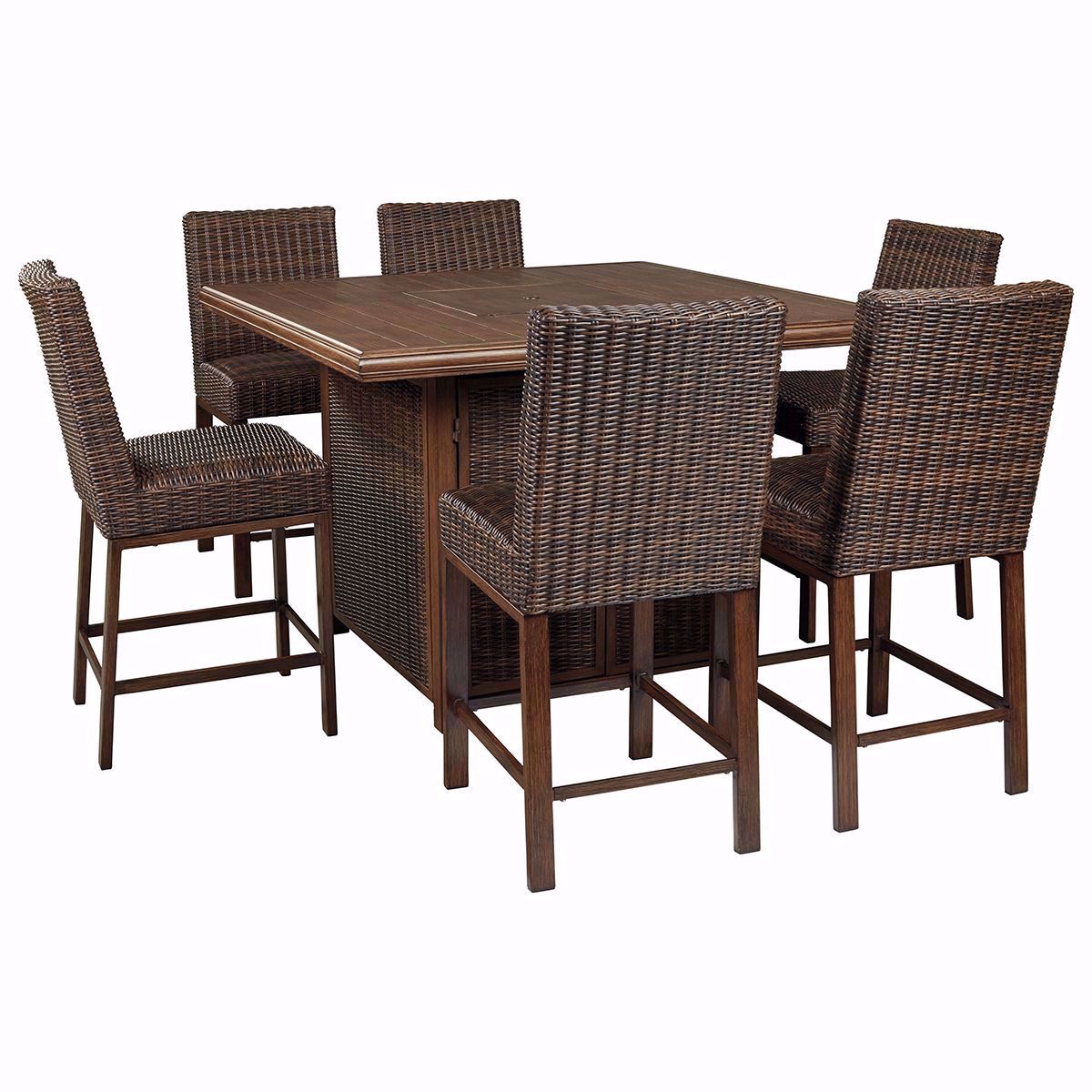 Denver 7 Piece Outdoor Firepit Table Set