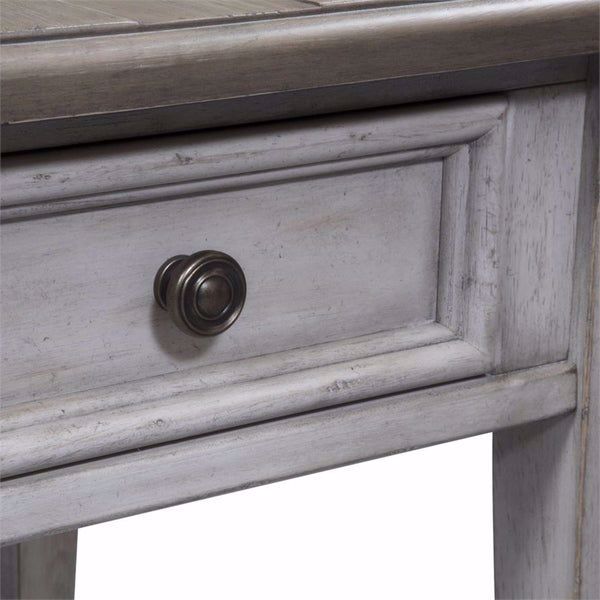 Piazza Antique White 1-Drawer End Table