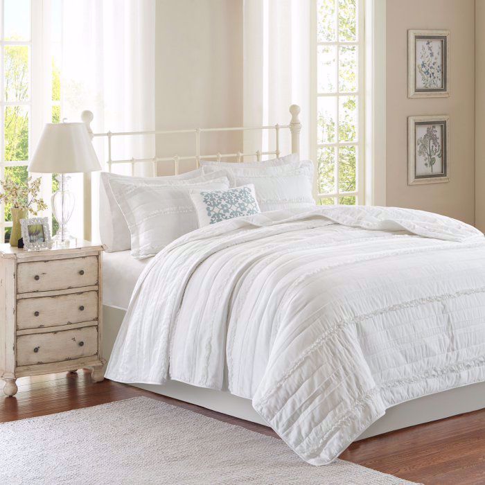 Celeste White 4 Piece Coverlet Set