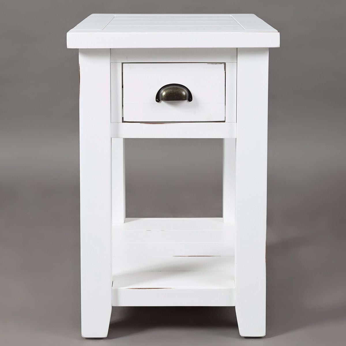 Artisan White Chairside Table