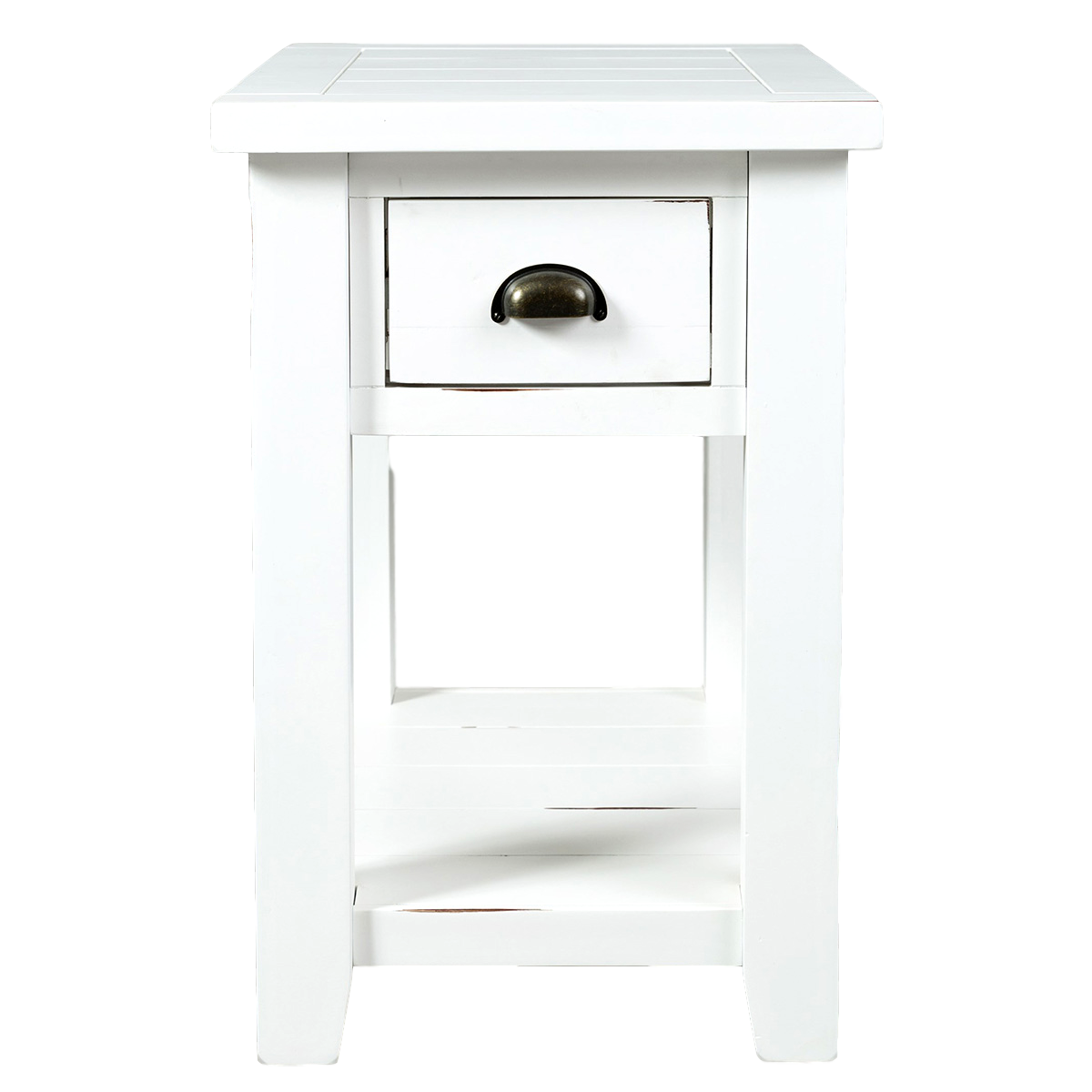 Artisan White Chairside Table