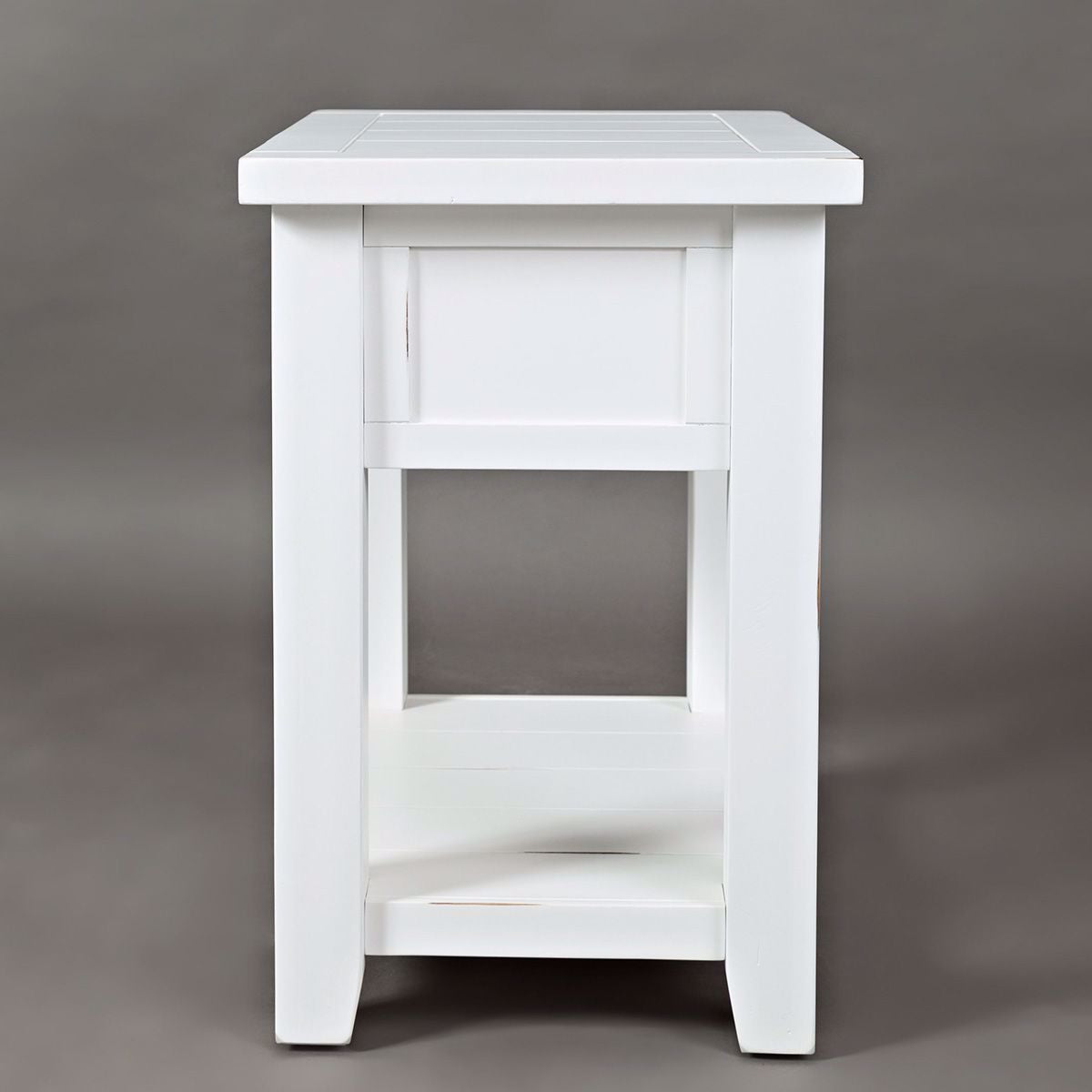 Artisan White Chairside Table