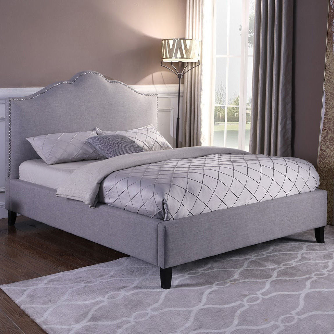 jamie upholstered#color_gray, size_queen