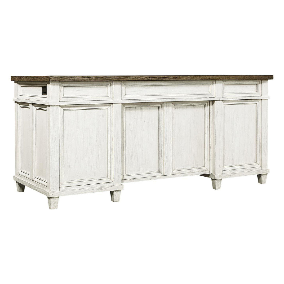 Caraway Aged Ivory 66" Executive Desk