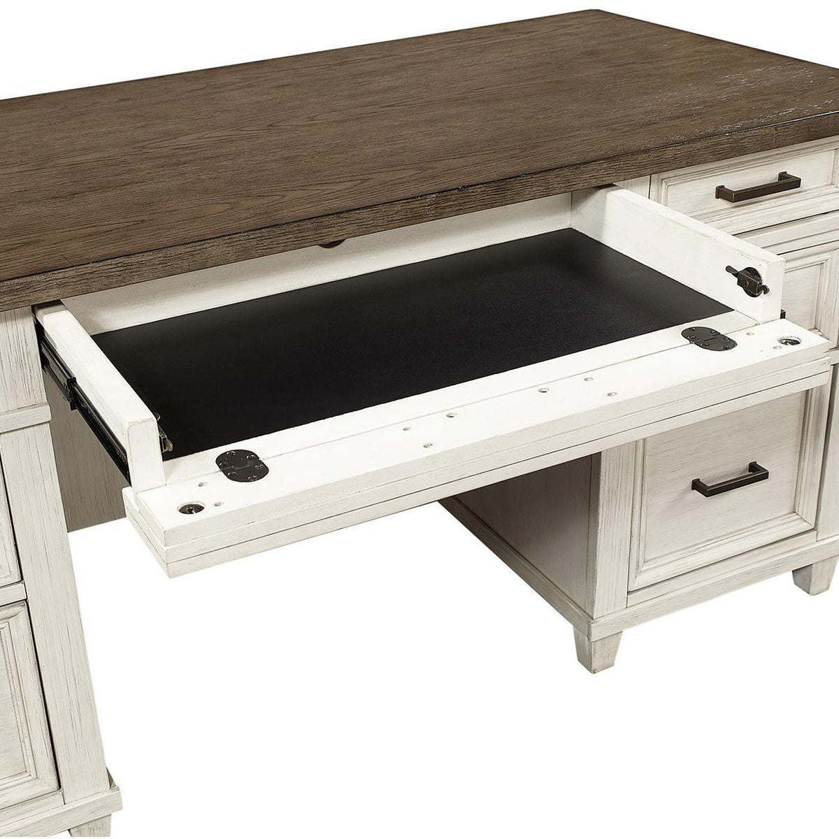 Caraway Aged Ivory 66" Executive Desk