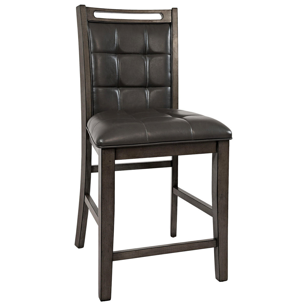 Manchester Gray Upholstered Counter Stool