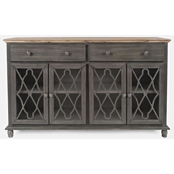 Aurora Hill 4 Door Gray Cabinet