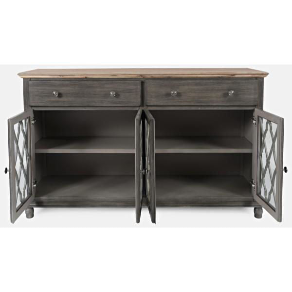 Aurora Hill 4 Door Gray Cabinet