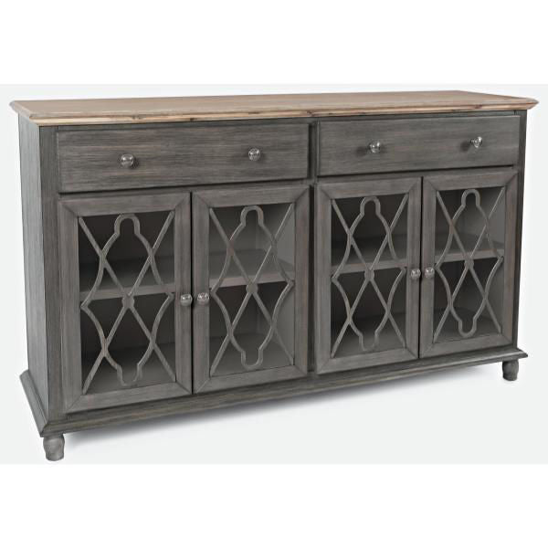 Aurora Hill 4 Door Gray Cabinet