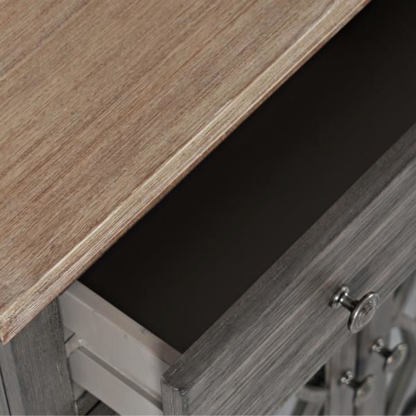 Aurora Hill 4 Door Gray Cabinet