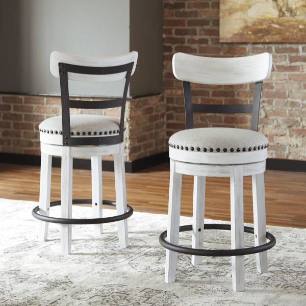VALEBECK UPH SWIVEL CNTR HEIGHT STOOL