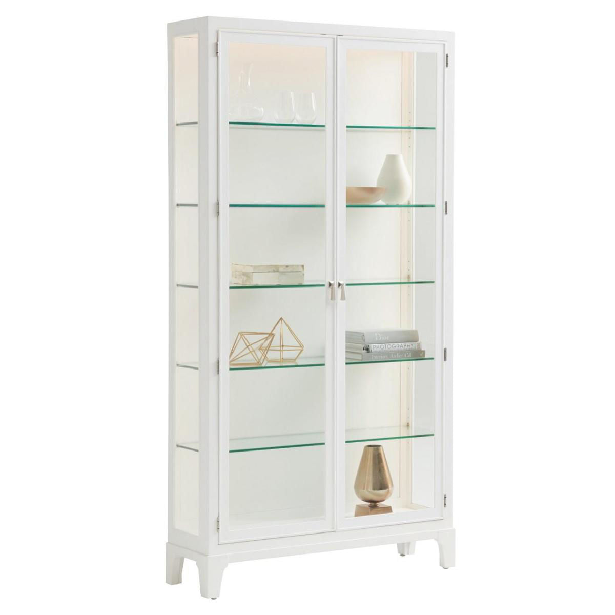 LAKESHORE CURIO WITH ALABASTER BACK PANEL