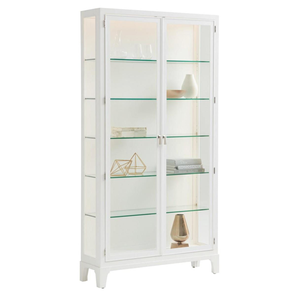 LAKESHORE CURIO WITH ALABASTER BACK PANEL