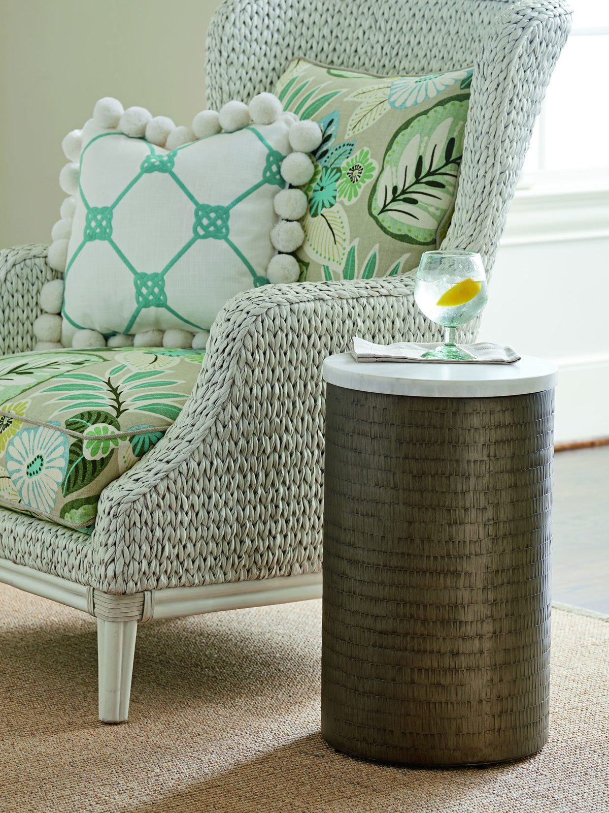 TURNBERRY ROUND CHAIRSIDE TABLE