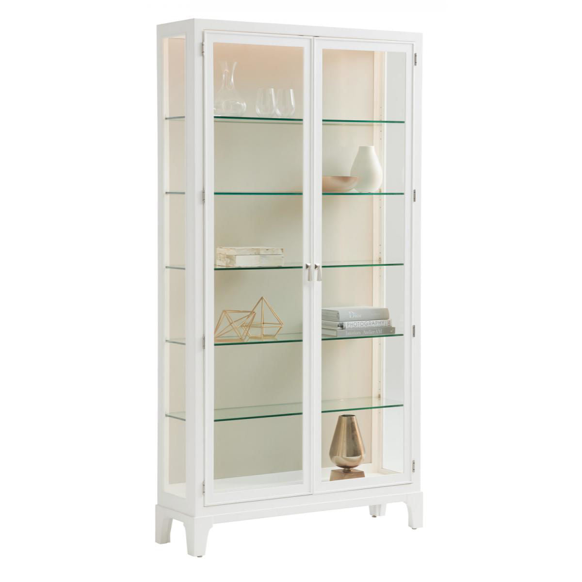 LAKESHORE CURIO WITH TAUPE BACK PANEL