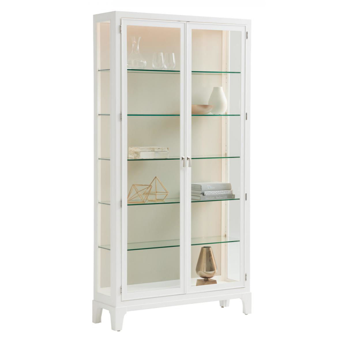 LAKESHORE CURIO WITH TAUPE BACK PANEL