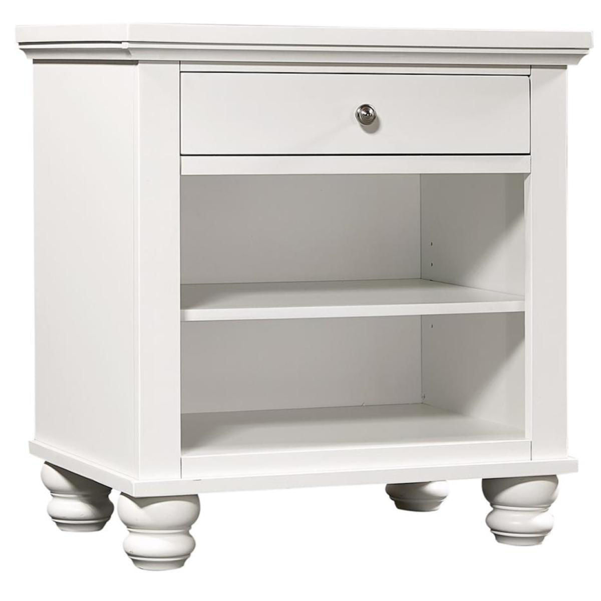 Cambridge White 1 Drawer Nightstand