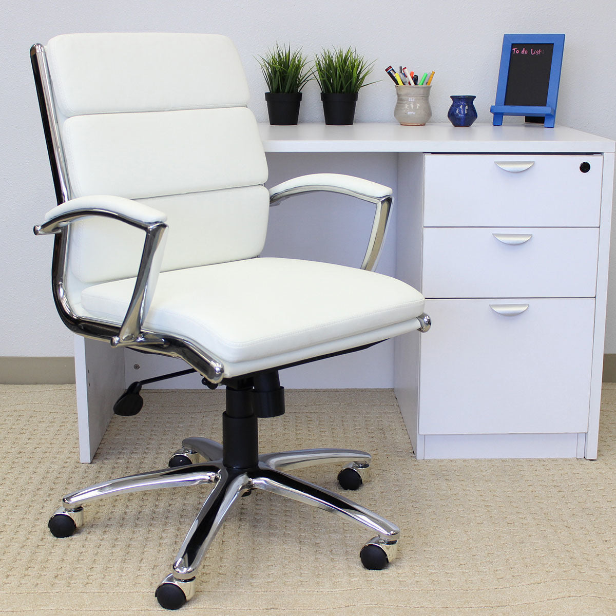 CARESSOFT MID BACK OFFICE CHAIR