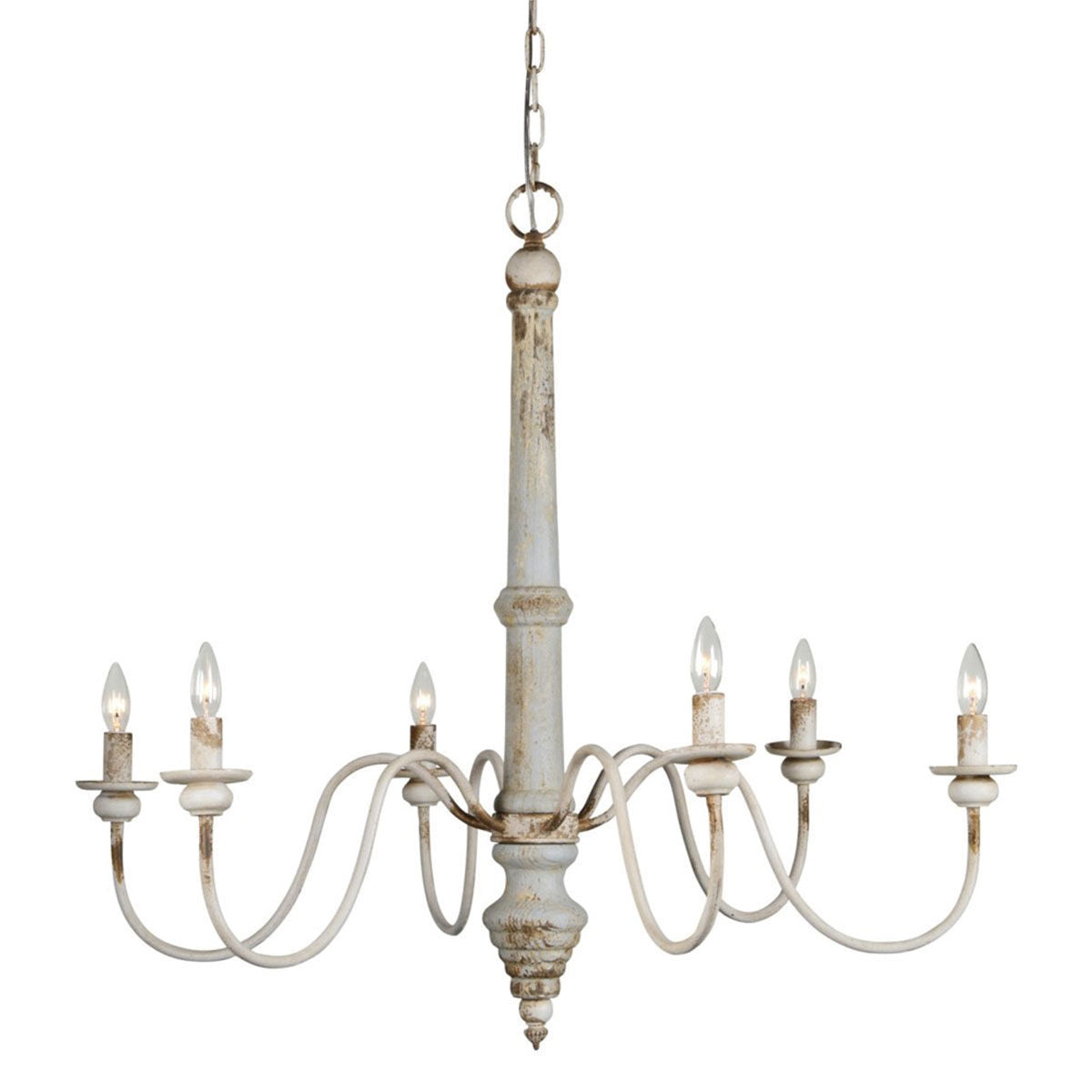 SASHA 6-LT DIST CHANDELIER