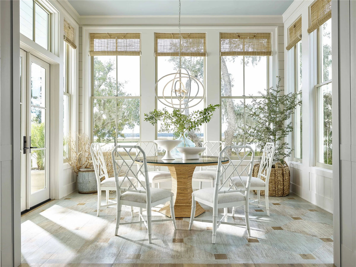 NANTUCKET 54" ROUND GLASS TABLE