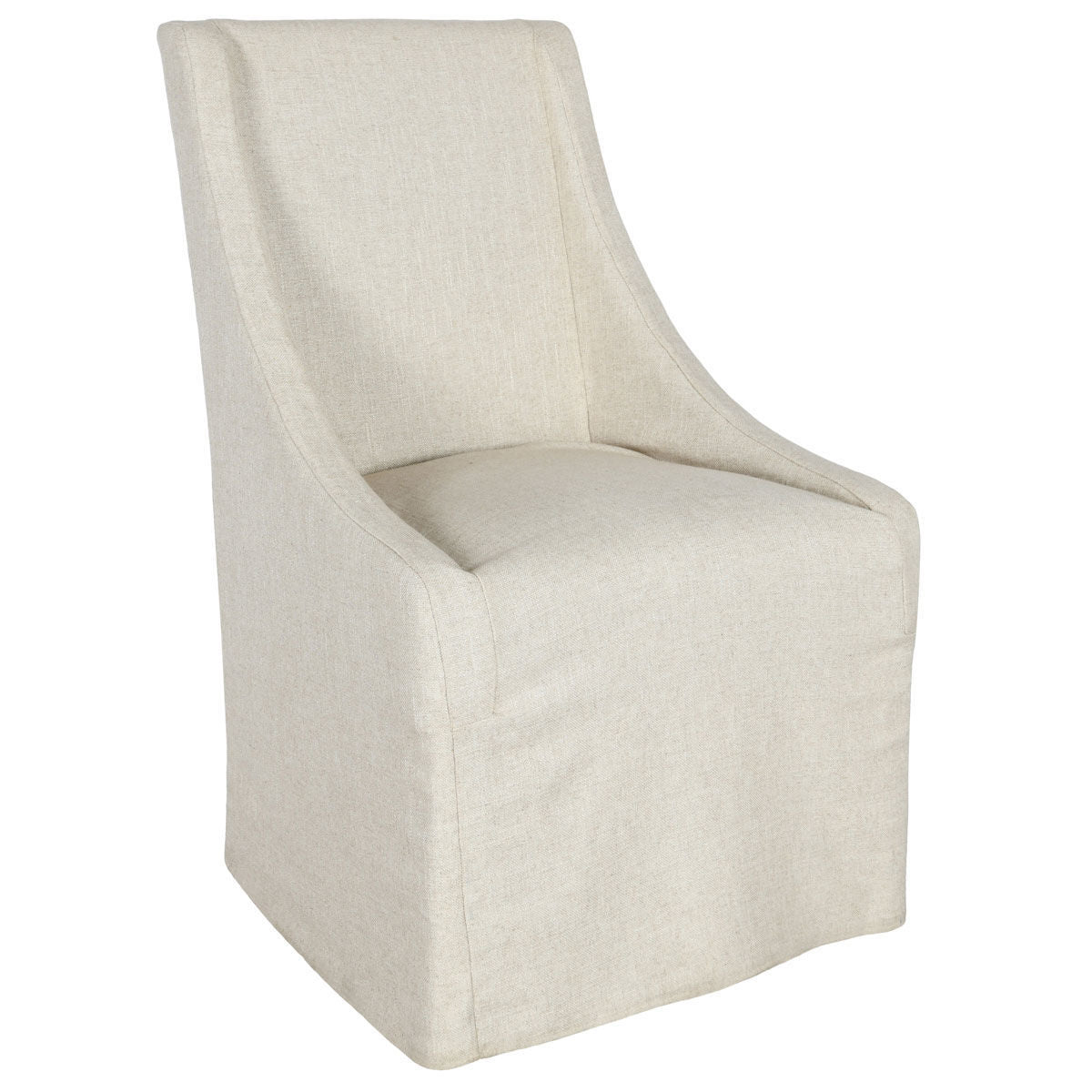 WARWICK UPHOLSTERED ROLLING DINING CHAIR