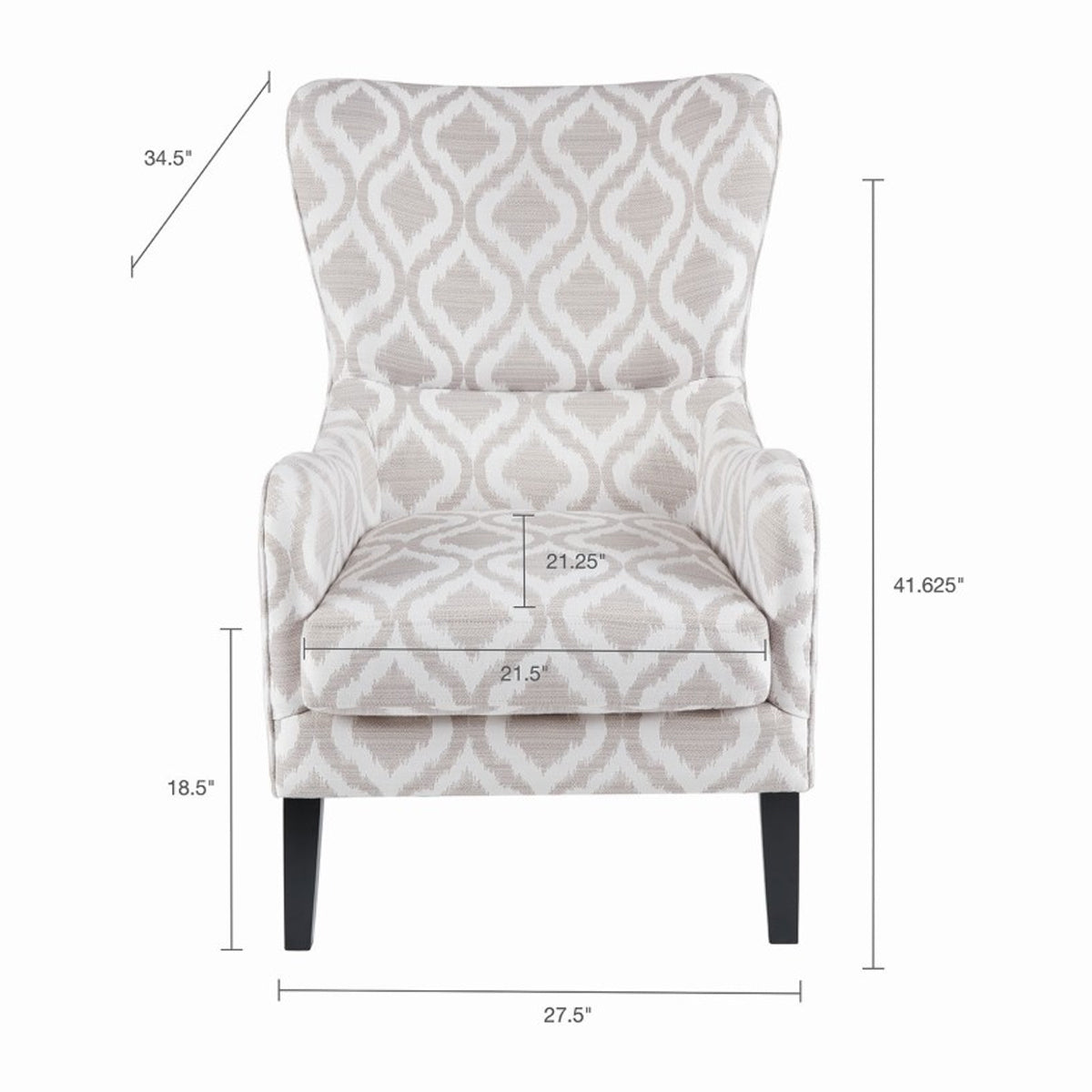 ADRIANNE SWOOP WING CHAIR