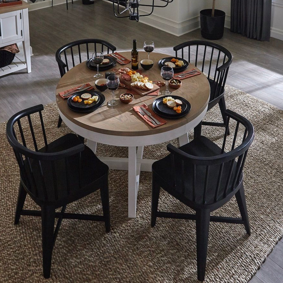 AMERICANA BLACK BARREL CHAIR