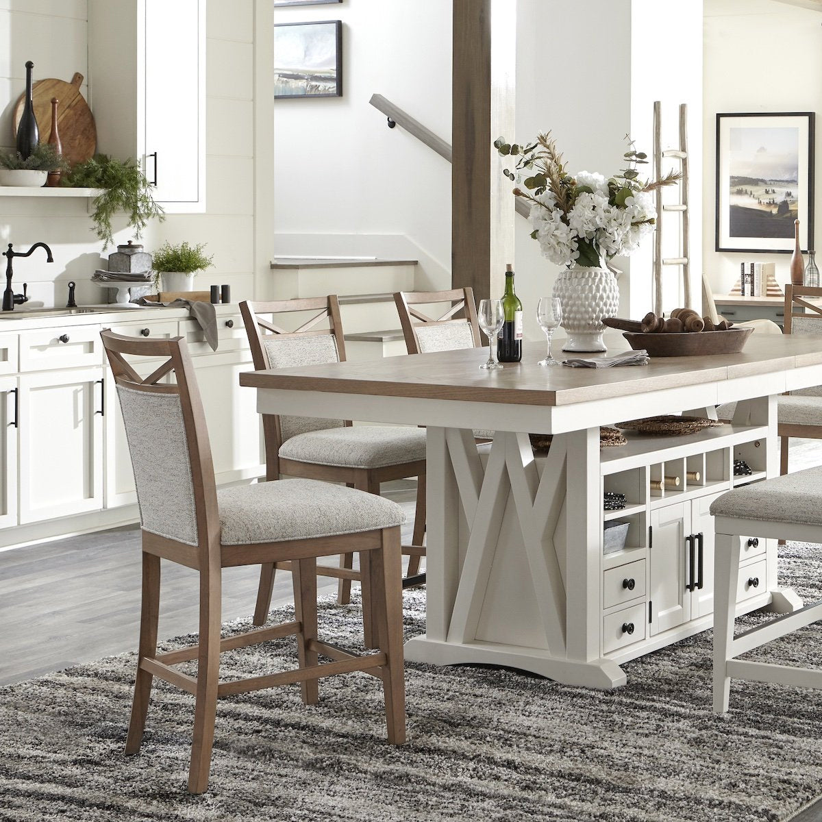 UPHOLSTERED COUNTER CHAIR