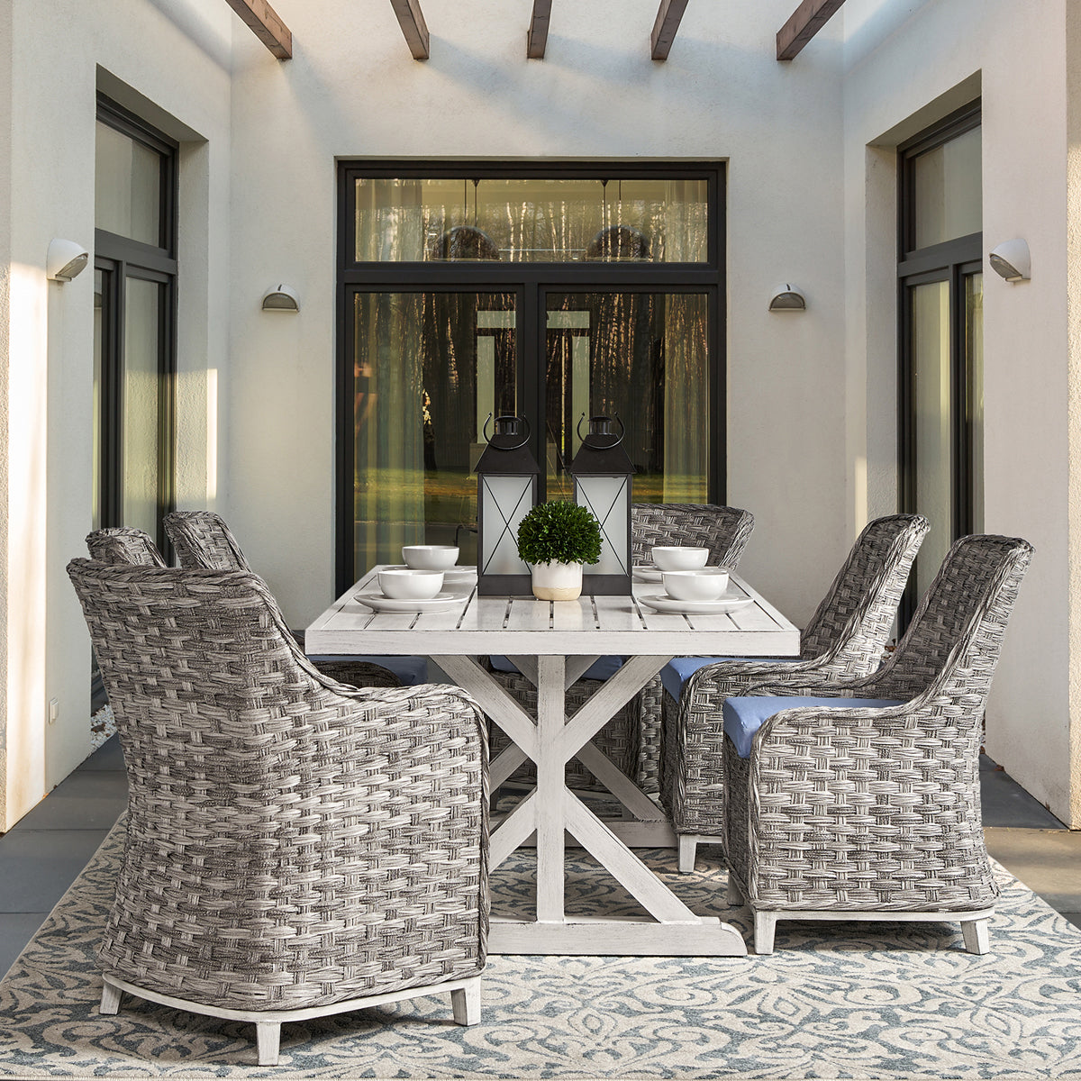 DOVER TABLE & 6 GRAND ISLE CHAIRS