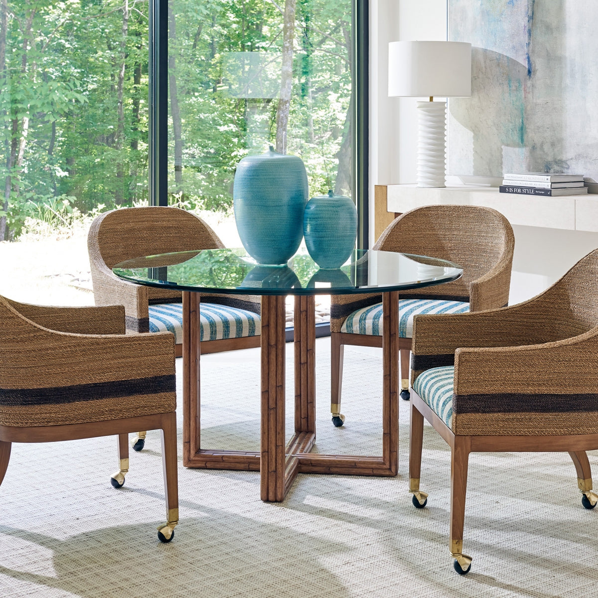 SHERIDAN 48" TABLE WITH GLASS TOP