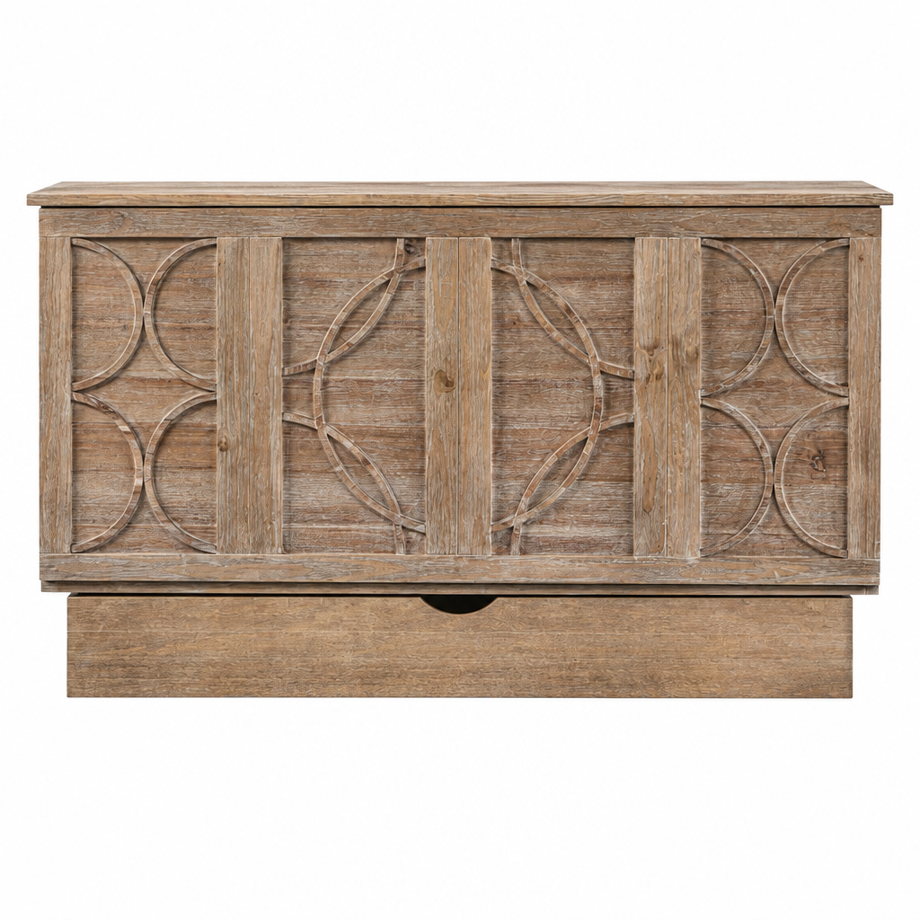 Brussels Queen Ash Credenza Cabinet Bed