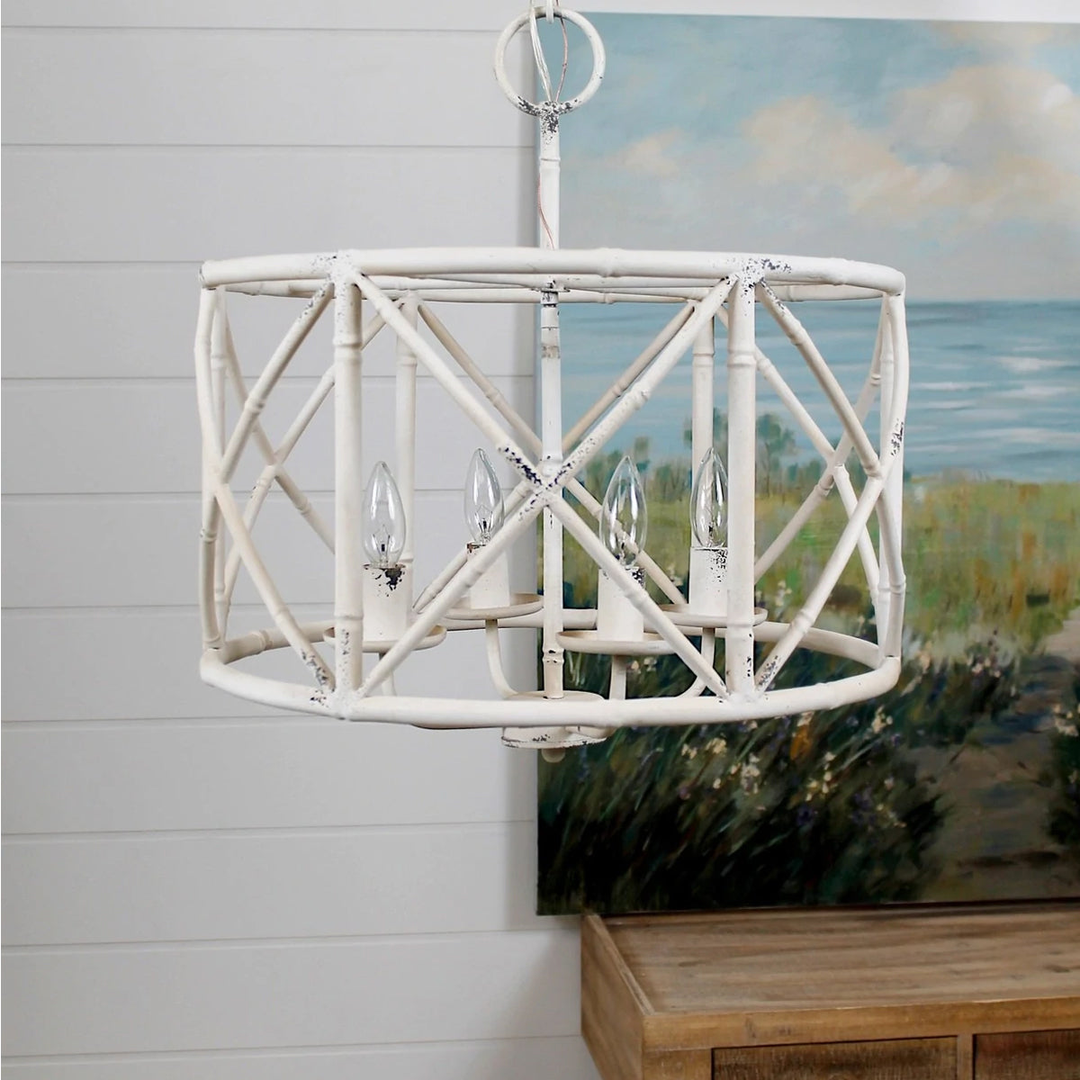 RIO WHITE WASH ROUND PENDANT