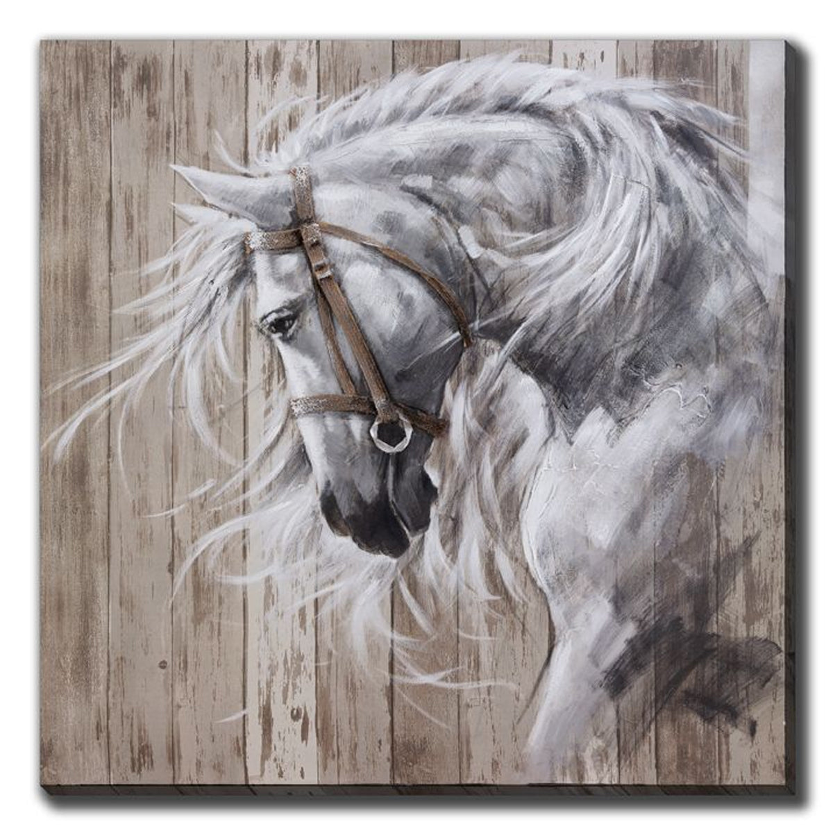 WHITE PRINCE HORSE CANVAS
