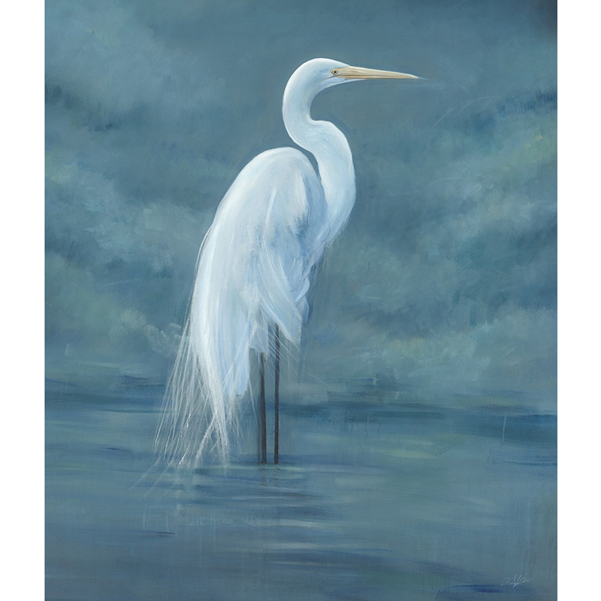 GREAT WHITE HERON ART