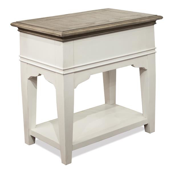 Myra White Chairside Table
