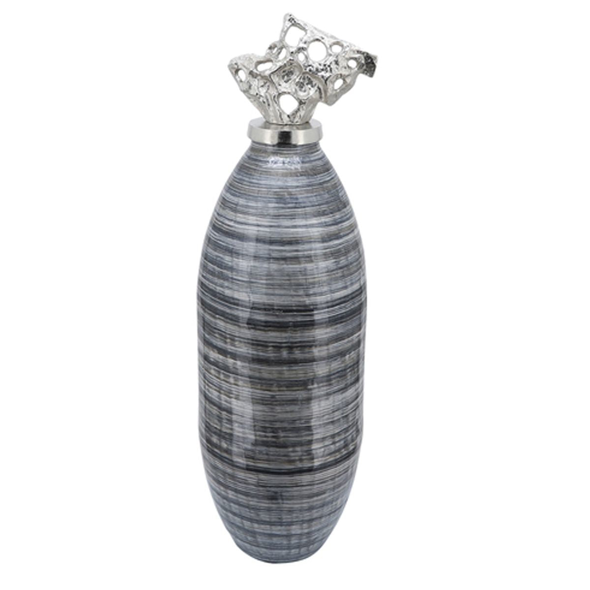 41" Gls Vase W/ Brwn Finial