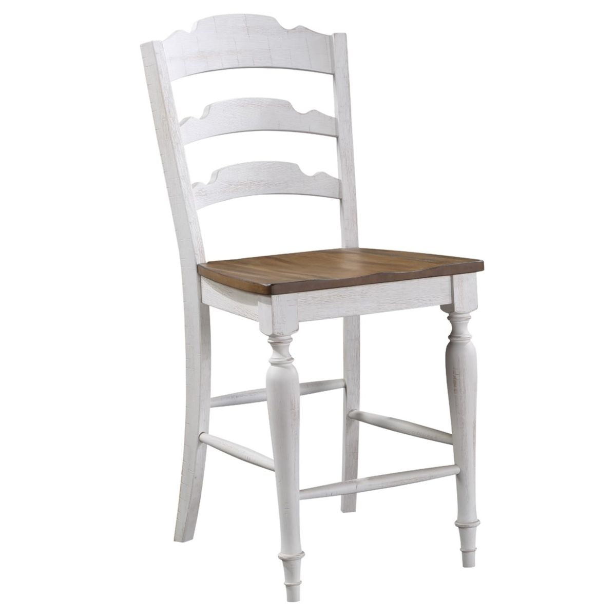 AUGUSTA WHT LADDERBACK STOOL