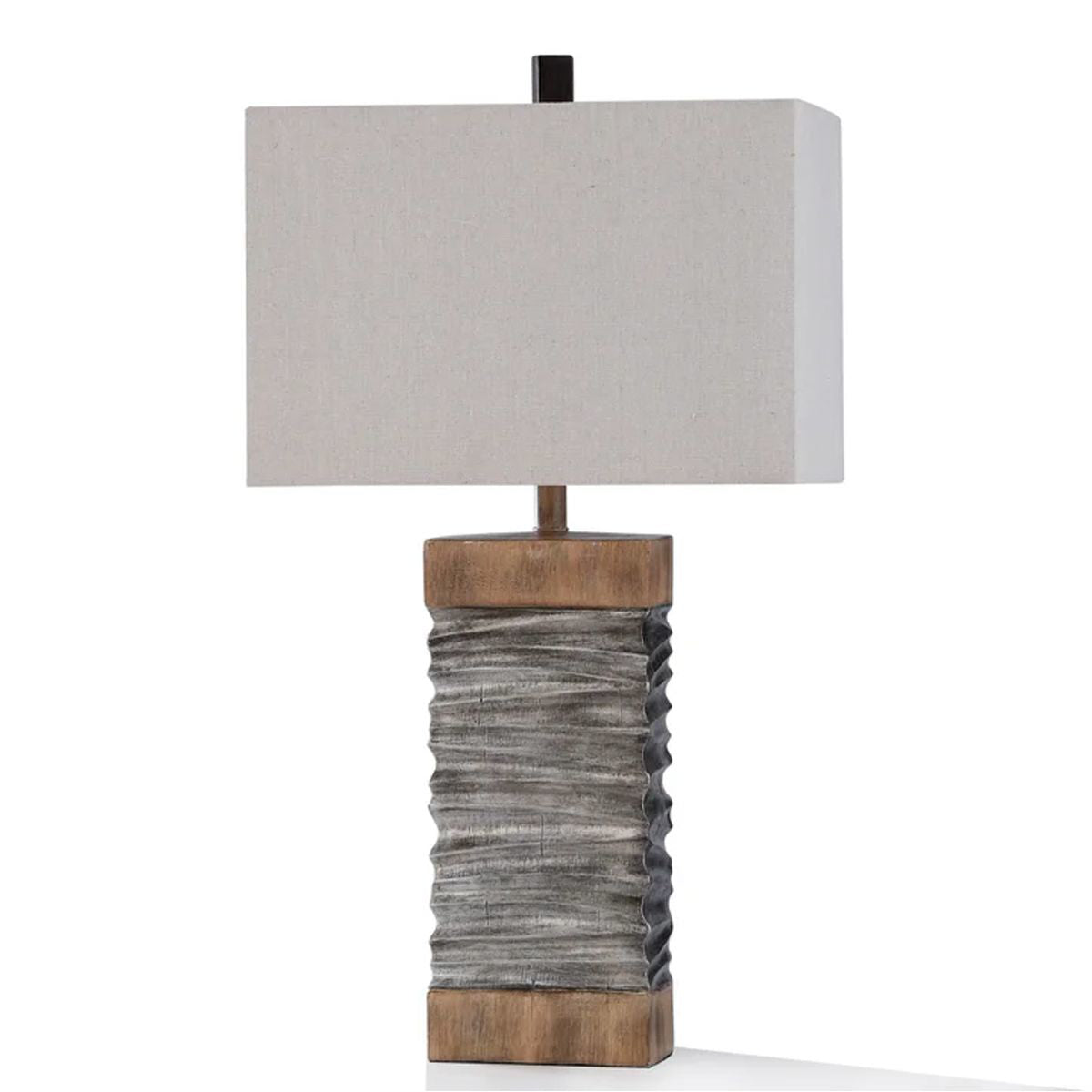 Darley Slvr Wood Trad T Lamp