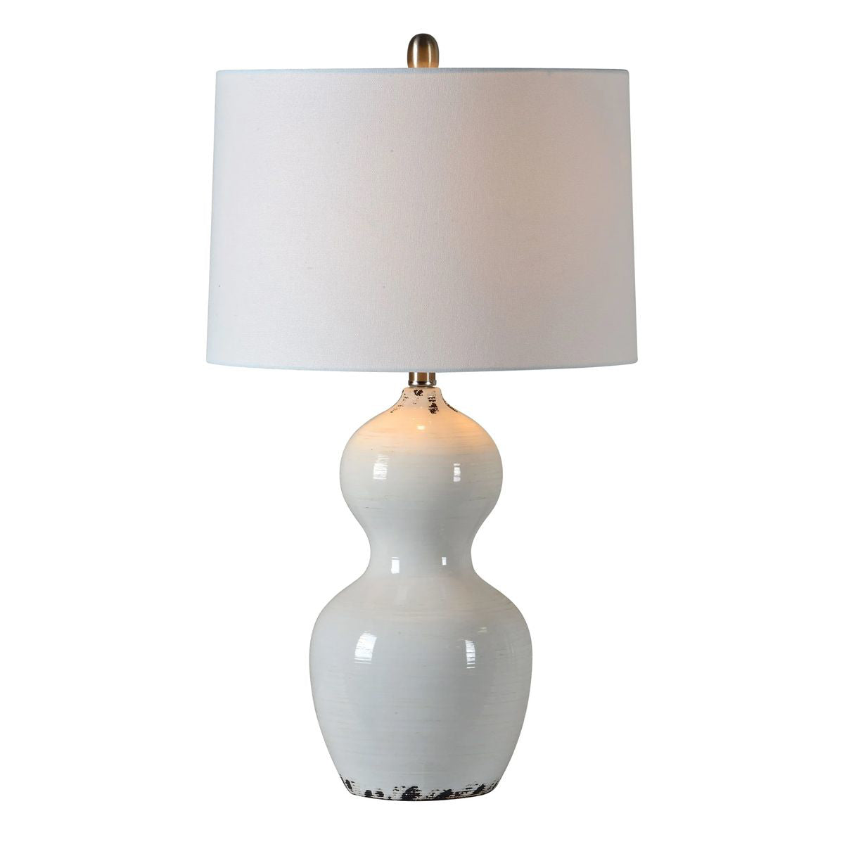 Rachel Dist. Wht Ceramic Tl