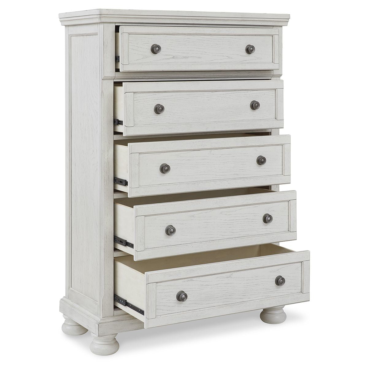 KENLEY WHT 5 DRAWER CHEST