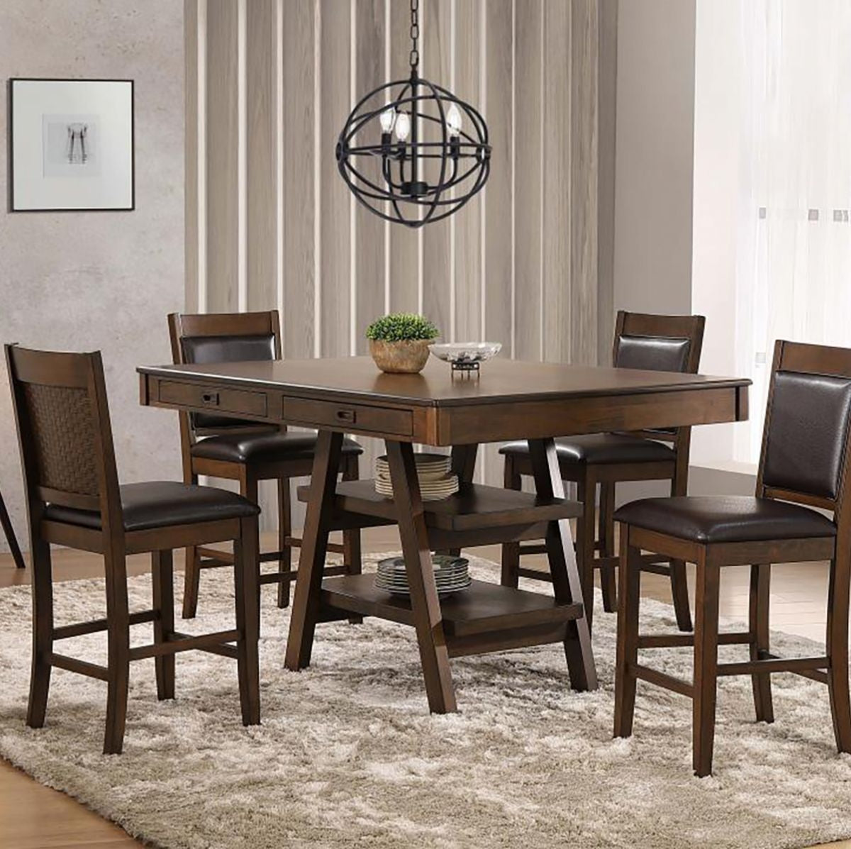 LEWIS 5PC COUNTER HGT DINING