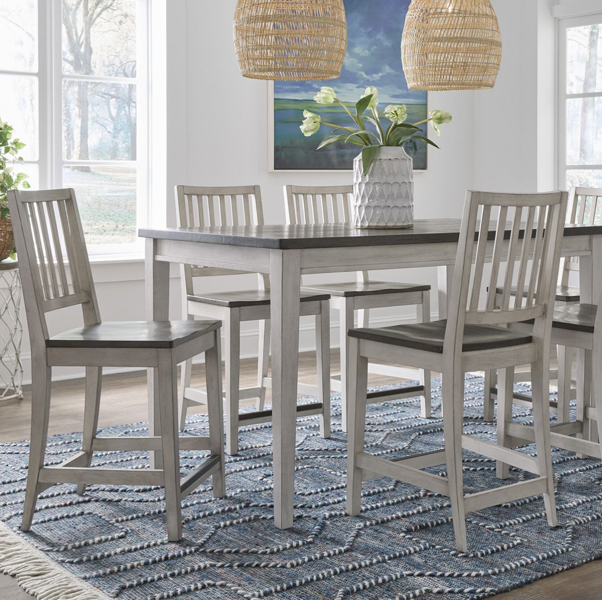 CARAWAY 7PC CNTR HEIGHT DINING