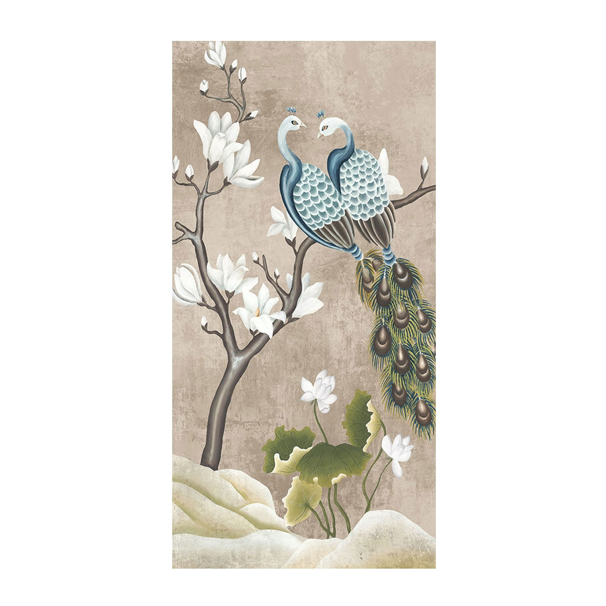 BIRDS W MAGNOLIAS II 30X60 ART