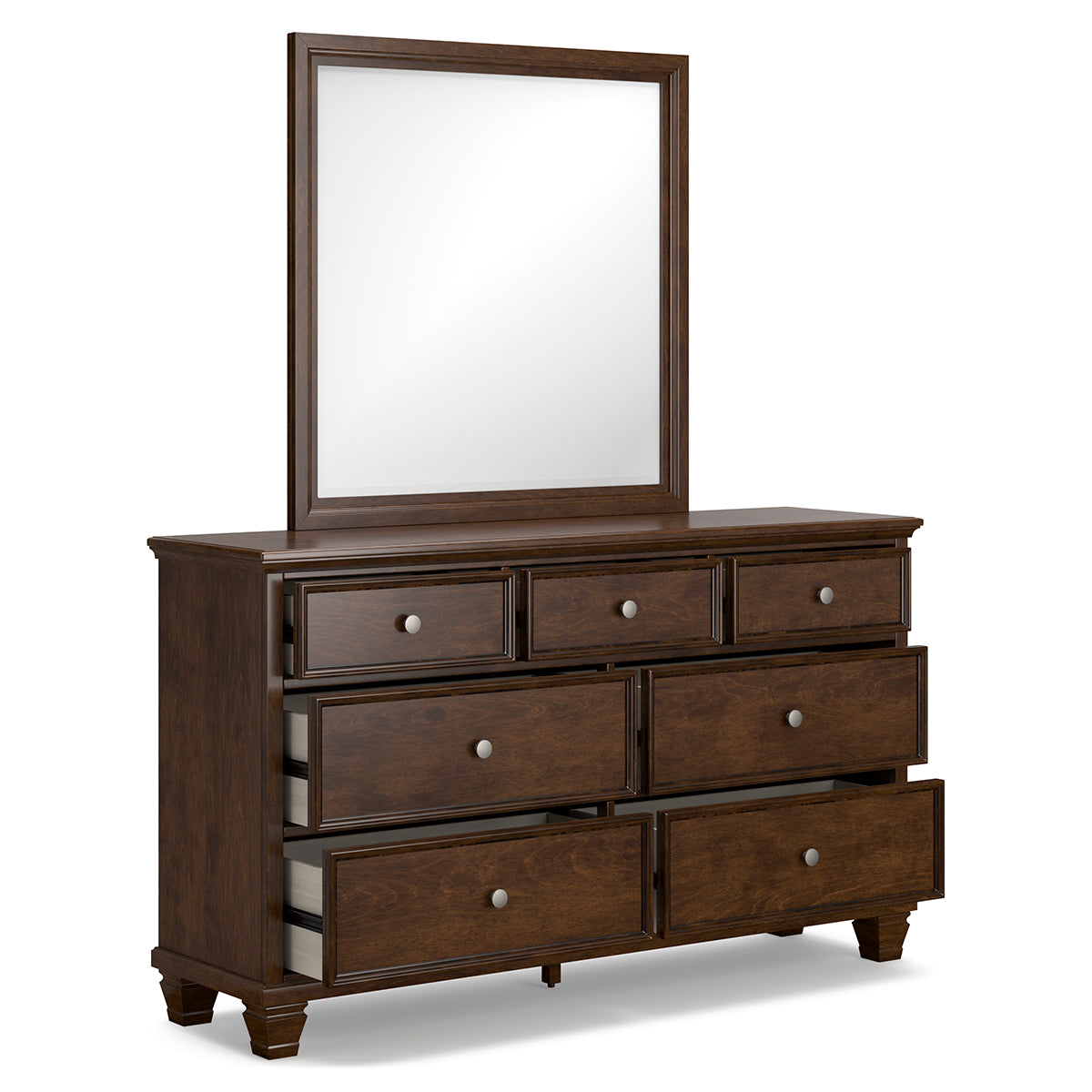 DANA BROWN DRESSER W/MIRROR