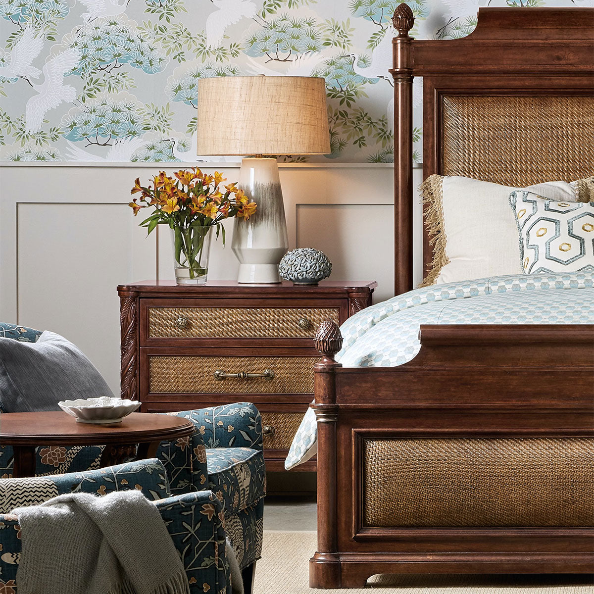 Charleston 3 Drawer Night With Raffia