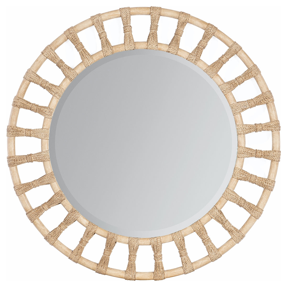 Retreat Pole Rattan Round Mirror